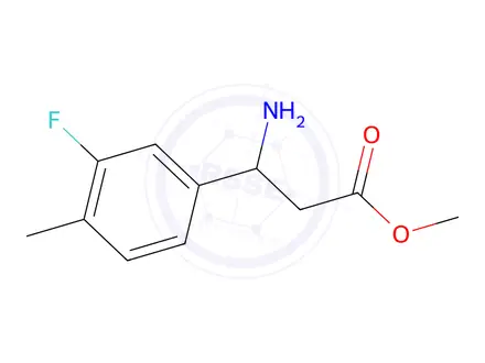 Chemical structure of Methyl 3-amino-3-(3-fluoro-4-methylphenyl)propanoate