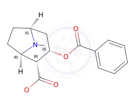 Chemical structure of Cocaine 1 mg/ml in acetonitrile