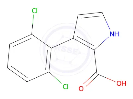 Chemical structure of 3-(2,6-Dichlorophenyl)-1H-pyrrole-2-carboxylic Acid