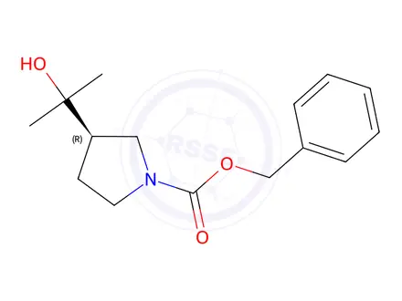 Chemical structure of (R)-2-(N-Cbz-3-pyrrolidinyl)-2-propanol
