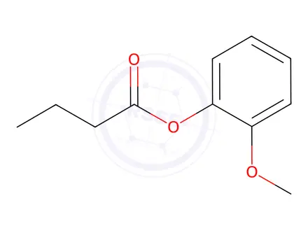 Chemical structure of 2-methoxyphenyl butyrate