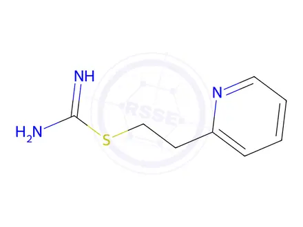 Chemical structure of Carbamimidothioic acid, 2-(2-pyridinyl)ethyl ester