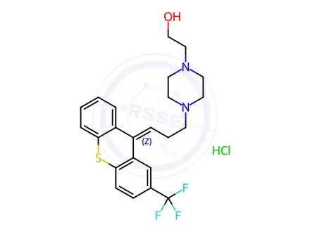 Chemical structure of cis-(Z)-Flupentixol Dihydrochloride
