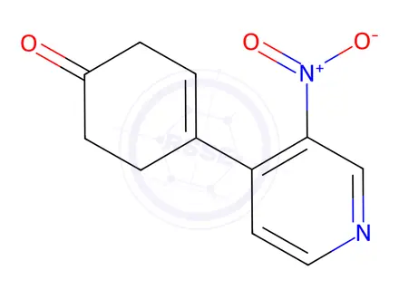 Chemical structure of 4-(3-Nitro-4-pyridyl)cyclohex-3-en-1-one