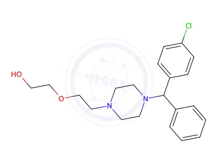 Chemical structure of Hydroxyzine in methanol