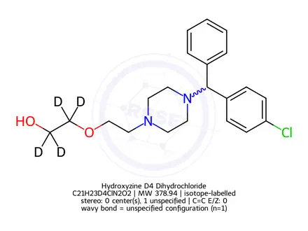 Chemical structure of Hydroxyzine D4 Dihydrochloride