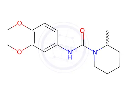 Chemical structure of N-(3,4-dimethoxyphenyl)-2-methylpiperidine-1-carboxamide