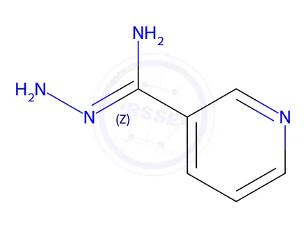Chemical structure of N-aminopyridine-3-carboximidamide hydrochloride