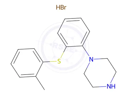 Chemical structure of 1-(2-(o-Tolylthio)phenyl)piperazine Hydrobromide