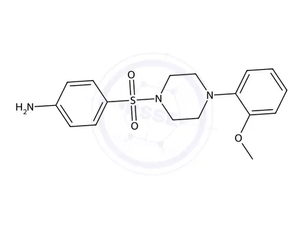 Chemical structure of 4-((4-(2-Methoxyphenyl)piperazin-1-yl)sulfonyl)aniline