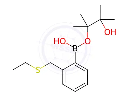 Chemical structure of 2-(2-((Ethylthio)methyl)phenyl)-4,4,5,5-tetramethyl-1,3,2-dioxaborolane