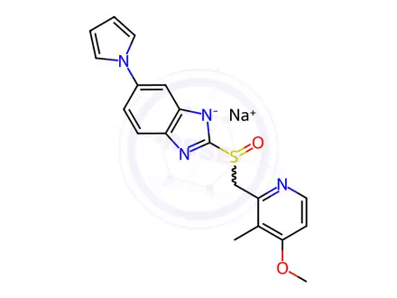 Chemical structure of Ilaprazole(Sodium salt)