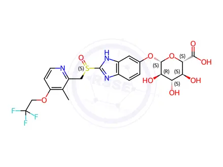 Chemical structure of 5-Glucuronyloxy Dexlansoprazole