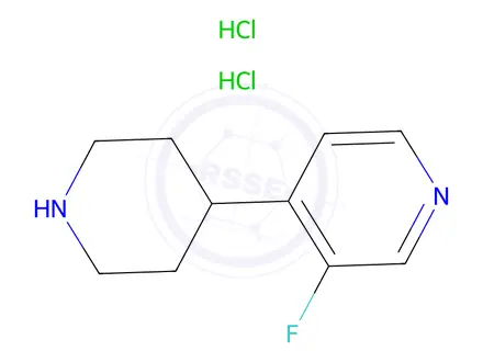 Chemical structure of 3-Fluoro-4-(piperidin-4-yl)pyridine dihydrochloride