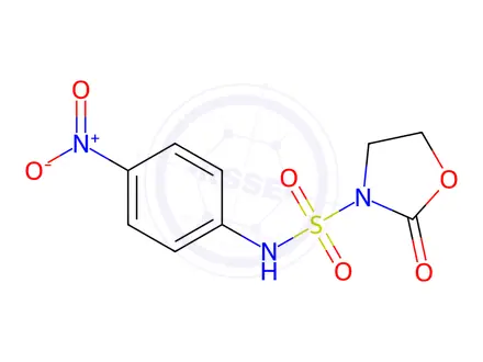 Chemical structure of N-(4-Nitrophenyl)-2-oxooxazolidine-3-sulfonamide