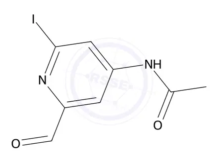 Chemical structure of N-(2-Formyl-6-iodopyridin-4-yl)acetamide