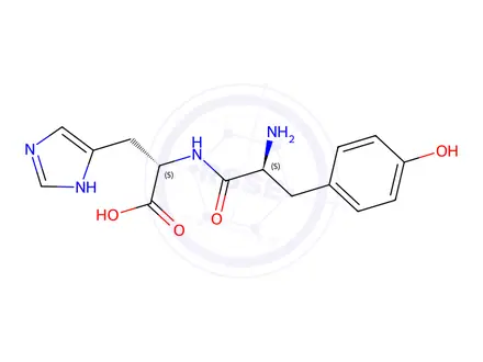 Chemical structure of H-Tyr-His-OH