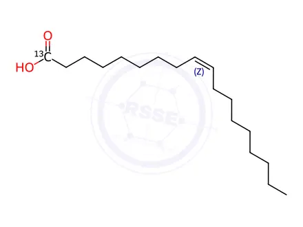Chemical structure of Oleic acid-13C