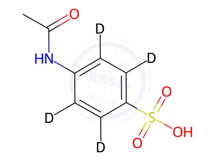 Chemical structure of 4-Acetamidobenzenesulfonic Acid-d4