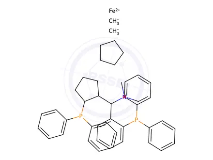 Chemical structure of (S)-(+)-[(R)-2-DIPHENYLPHOSPHINOFERROCENYL](N,N-DIMETHYLAMINO)(2-DIPHENYLPHOSPHINOPHENYL)METHANE