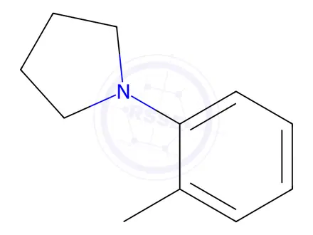 Chemical structure of Pyrrolidine, 1-(2-Methylphenyl)-