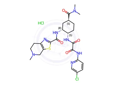 Chemical structure of Edoxaban Hydrochloride
