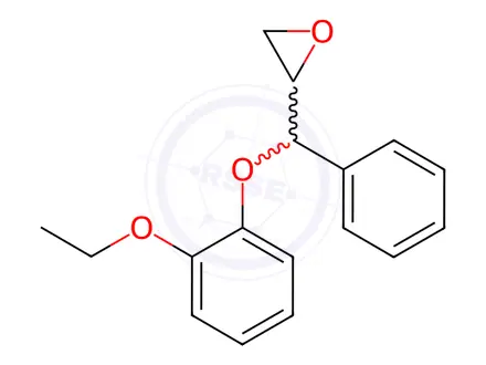 Chemical structure of (2RS,3RS)-3-(2-Ethoxyphenoxy)-3-phenylpropene1,2-epoxide