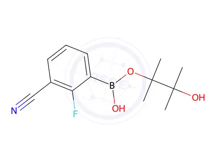 Chemical structure of 3-Cyano-2-fluorobenzeneboronic acid pinacol ester, 97%