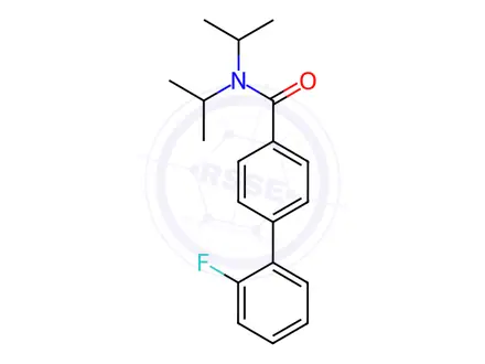 Chemical structure of 2'-Fluoro-N,N-bis(1-methylethyl)[1,1'-biphenyl]-4-carboxamide