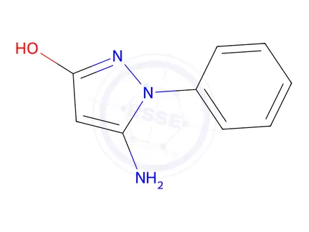 Chemical structure of 5-amino-1-phenyl-2,3-dihydro-1H-pyrazol-3-one