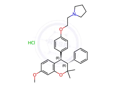 Chemical structure of levo-Ormeloxifene