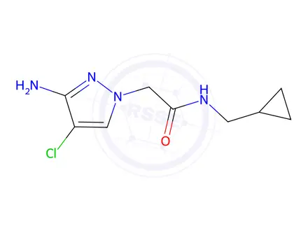 Chemical structure of 2-(3-Amino-4-chloro-1h-pyrazol-1-yl)-N-(cyclopropylmethyl)acetamide