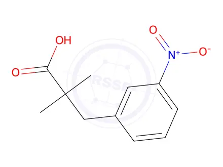 Chemical structure of 2,2-Dimethyl-3-(3-nitrophenyl)propanoic acid