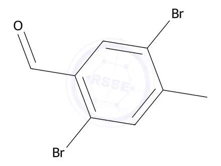 Chemical structure of 2,5-dibromo-4-methylbenzaldehyde