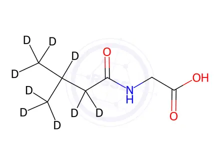 Chemical structure of N-Iso Valerylglycine-d9
