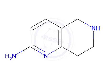 Chemical structure of 5,6,7,8-tetrahydro-1,6-naphthyridin-2-amine dihydrochloride
