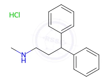 Chemical structure of Phenylephrine Hydrochloride Impurity 43 Hydrochloride (N-Methyl-3,3-diphenylpropylamine Hydrochloride)