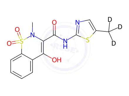 Chemical structure of Meloxicam-d3 (5-methyl-d3-2-thiazolyl)