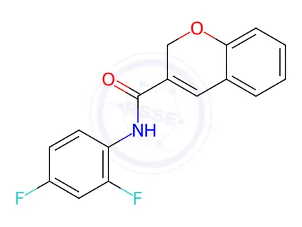 Chemical structure of N-(2,4-difluorophenyl)-2H-chromene-3-carboxamide