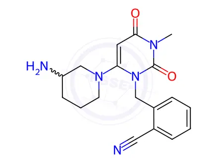 Chemical structure of Alogliptin Benzoate Impurity 125 (rac-Alogliptin)
