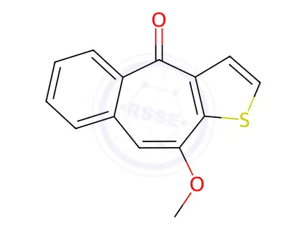 Chemical structure of 10-Methoxy-4H-benzo[4,5]cyclohepta[1,2-b]thiophen-4-one