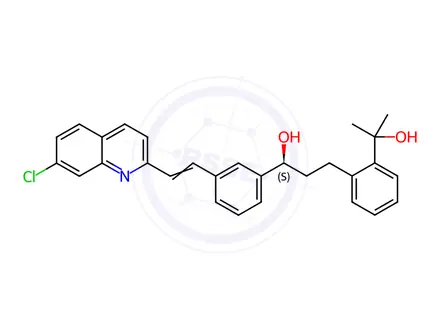 Chemical structure of 2-(2-(3-(2-(7-Chloro-2-quinolinyl)-ethenylphenyl)-3-hydroxypropyl)phenyl)-2-propanol