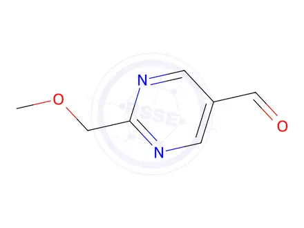Chemical structure of 2-(Methoxymethyl)pyrimidine-5-carbaldehyde