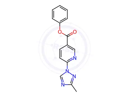 Chemical structure of Phenyl 6-(3-methyl-1H-1,2,4-triazol-1-yl)pyridine-3-carboxylate
