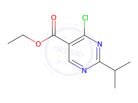 Chemical structure of Ethyl 4-chloro-2-(propan-2-yl)pyrimidine-5-carboxylate