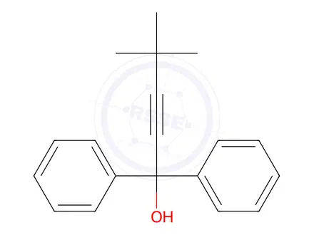 Chemical structure of 4,4-diMethyl-1,1-diphenyl-pent-2-yn-1-ol