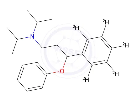 Chemical structure of N,N-Bis(1-methylethyl)-gamma-phenoxybenzenepropanamine-d5