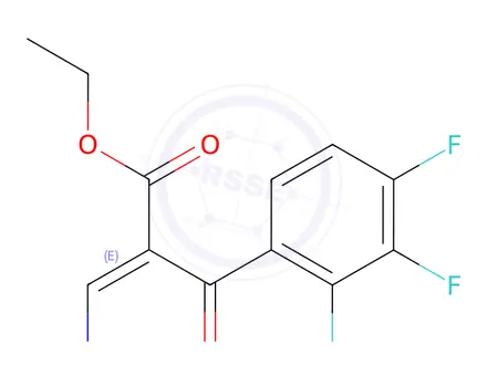 Chemical structure of Ethyl 3-dimethylamino-2-(2,3,4-trifluorobenzoyl)acrylate