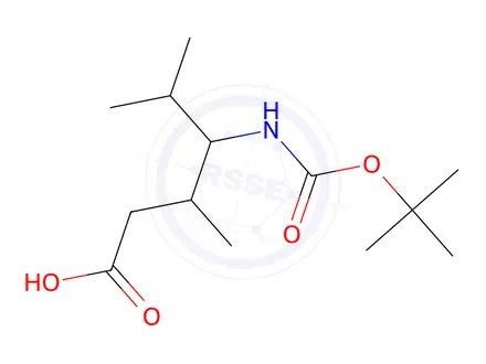 Chemical structure of 4-((Tert-butoxycarbonyl)amino)-3,5-dimethylhexanoic acid