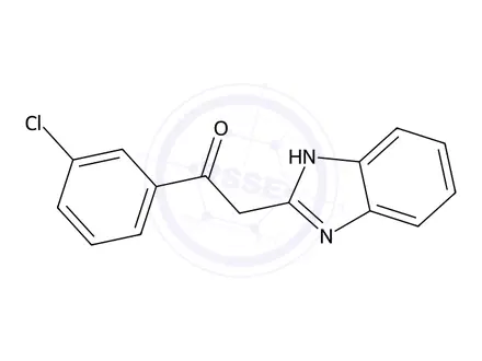 Chemical structure of 2-(1H-1,3-Benzodiazol-2-yl)-1-(3-chlorophenyl)ethan-1-one